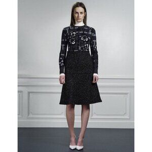 Viktor & Rolf Geometric Floral Print Knit Sweater Multi Size Medium